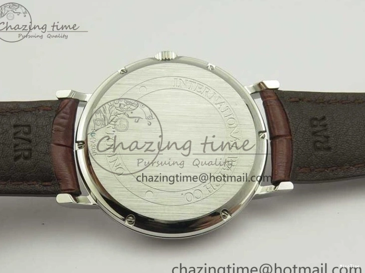 MIROTIME 0122 Portofino Automatic SS TWF 1:1 Best Edition Silver Dial Gold Markers on Brown Leather Strap A Bright 7203